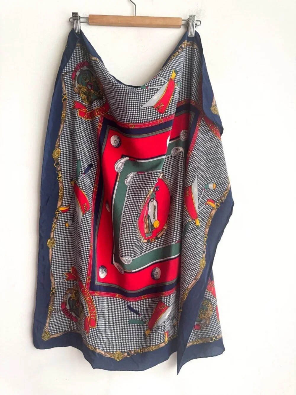 Silk Scarf 80's Royal Golf Company classic by Lowson.
